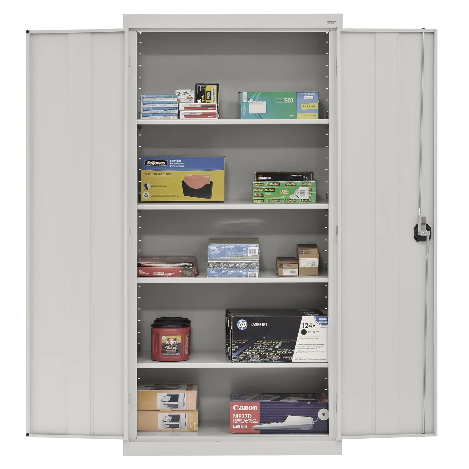 Sandusky Elite Series Steel Freestanding Garage Cabinet in Dove Gray (36 in. W x 72 in. H x 18 in. D) - Image 5