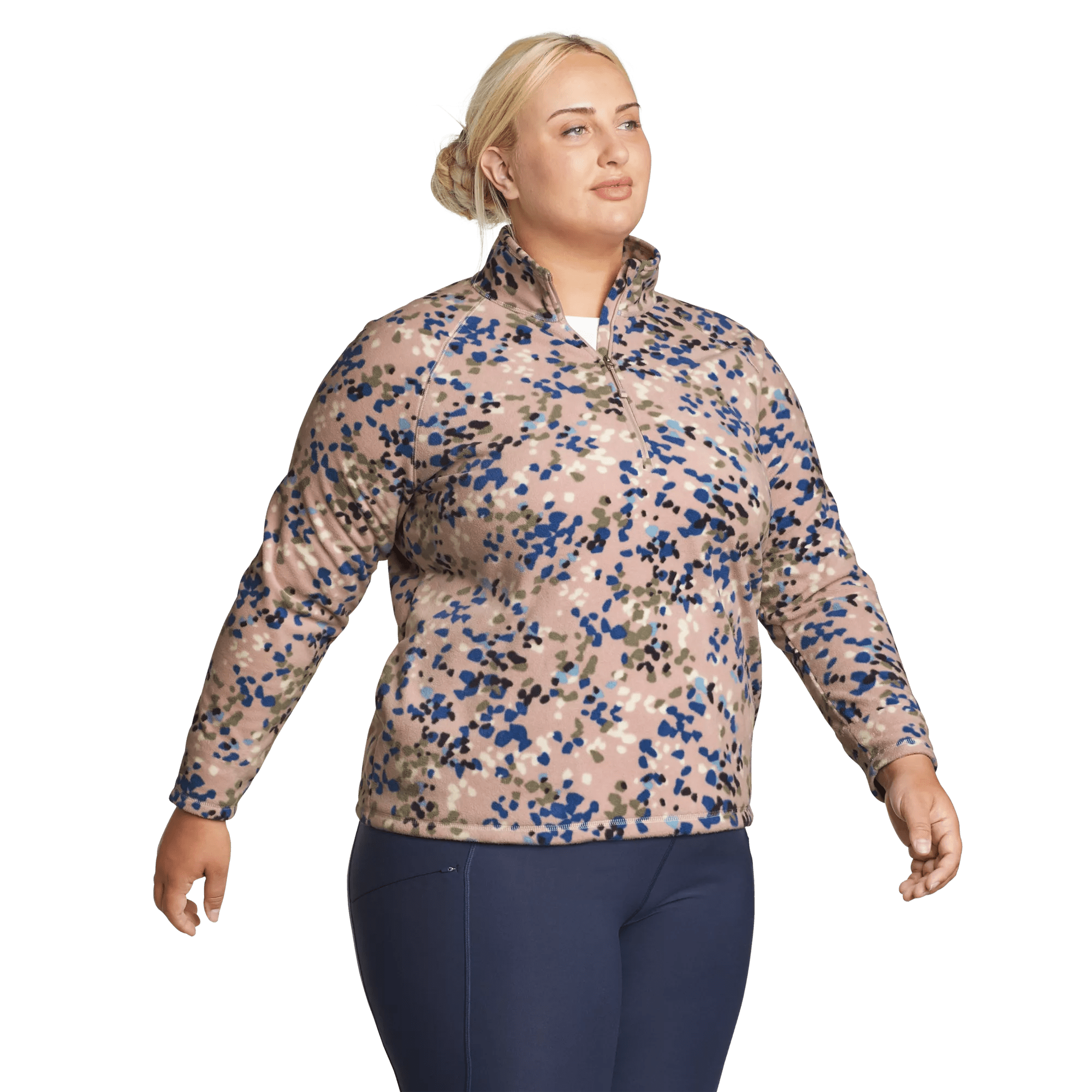 Women's Quest Fleece 1/4-Zip Pullover - Printed - Eddie Bauer Outlet