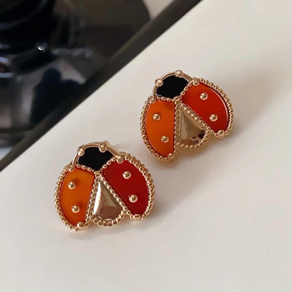 VCA Lucky Spring Ladybug Earrings - Original Replica Club