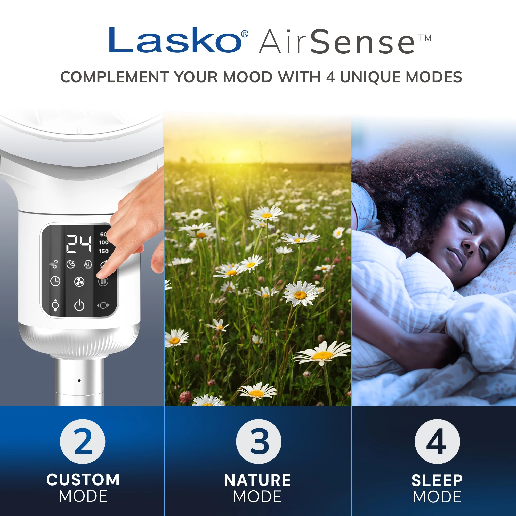 Lasko Whirlwind 7- 24-Speed Orbital Motion 25ft/s Airflow Remote Control Pedestal Fan, APDC301 - Image 7