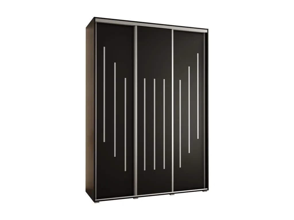 ARMARIO Lluesmahome 8 DE PUERTAS CORREDERAS 235.2/170/60 3 puertas (Negro/Negro/Plata) KKBZ64150