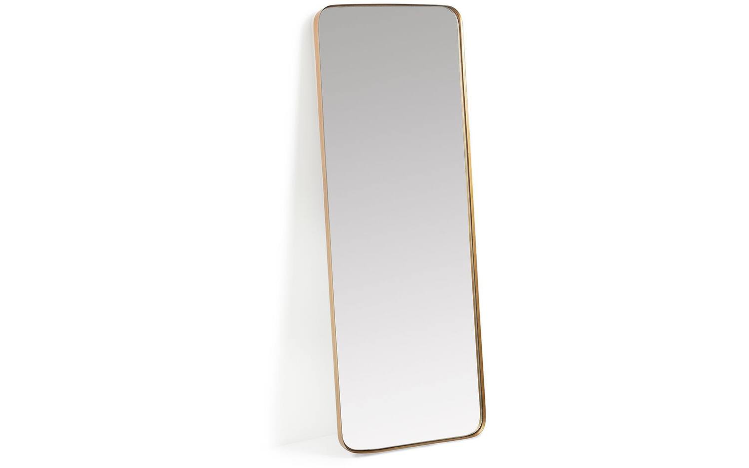 Kave Home - Wandspiegel Marco van goudkleurig metaal 55 x 150,5 cm