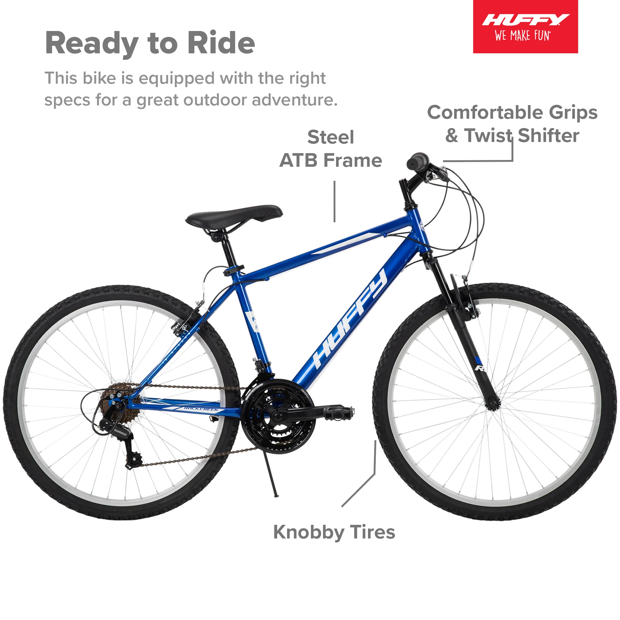 26-inch Rock Creek Men's Mountain Bike, Blue - Image 3