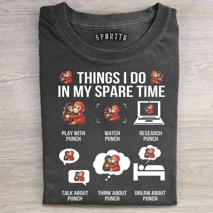Punch-kun Monkey Meme Graphic T-shirt