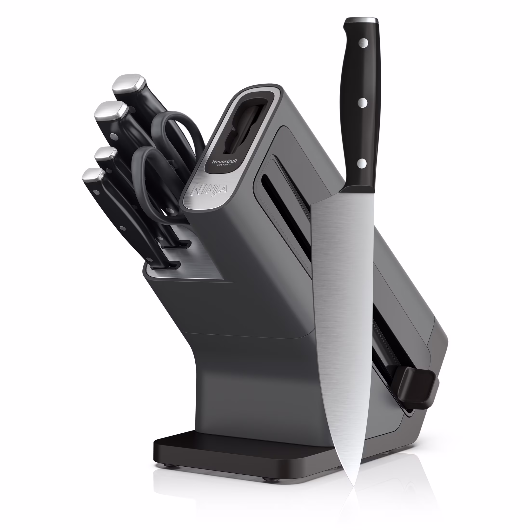 Ninja? NeverDull? 7-Piece Prep Knife System, Essential, Stainless Steel, Built-in Sharpener, K12007BRN