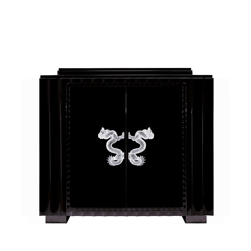 BAR DRAGON PETIT MODÈLE - CRISTAL INCOLORE ET ÉBÈNE NOIRE