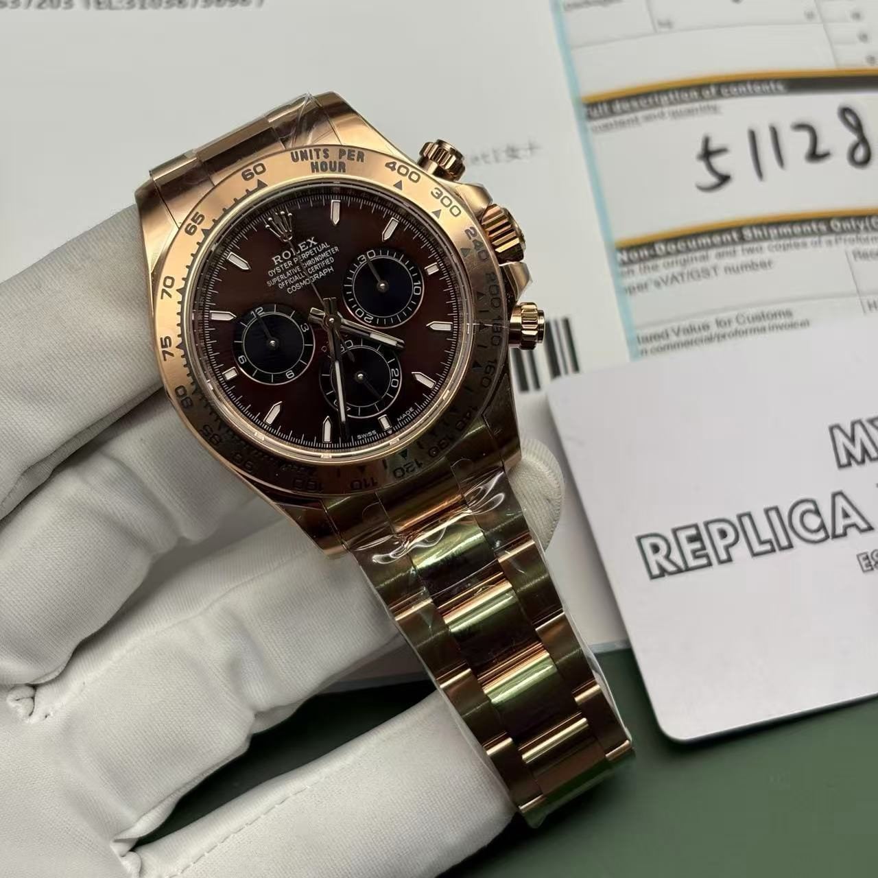 Superclone Rolex Daytona 40 mm 126505 Bright Chocolate Dial