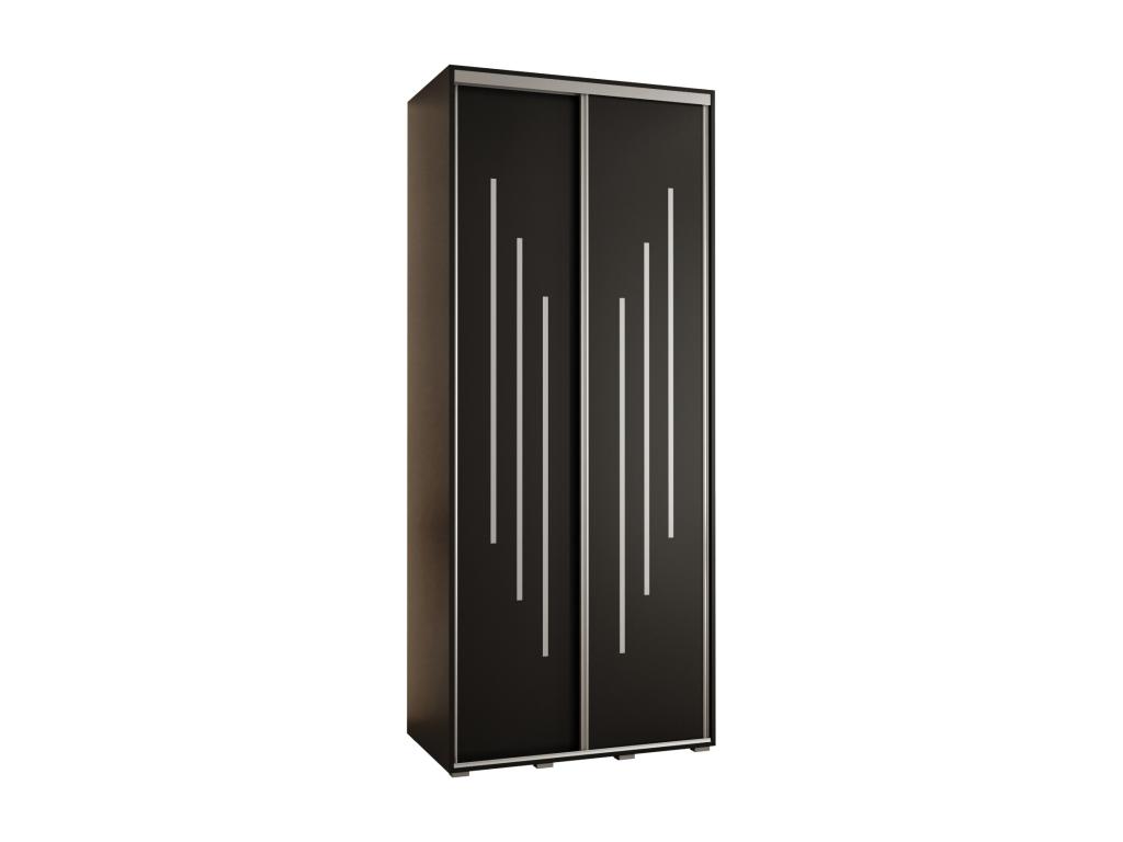 ARMARIO Nestleano 8 DE PUERTAS CORREDERAS 235 - 2/110/60 2 puertas Negro/Negro/Plata