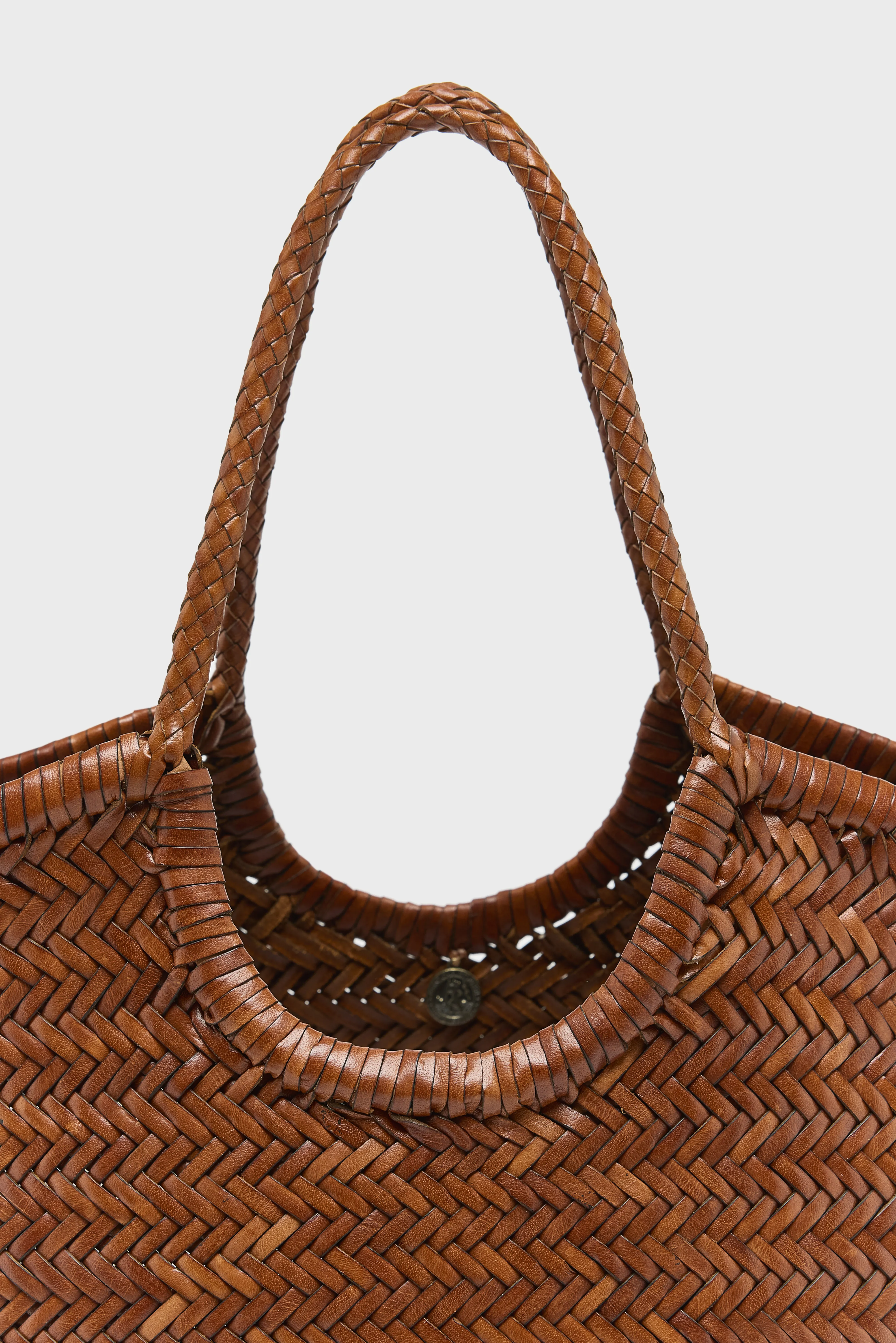 Bellerose Nantucket Big Woven Leather Bag  (261 / W / DARK BROWN)