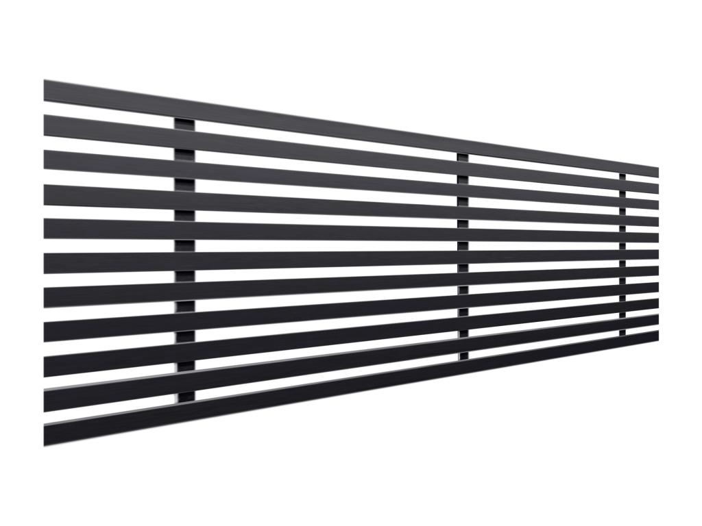 DHOME Cabecero de Madera reciclada DM Estilo Japones 150x46cm Camas 150 - Negro Sólido