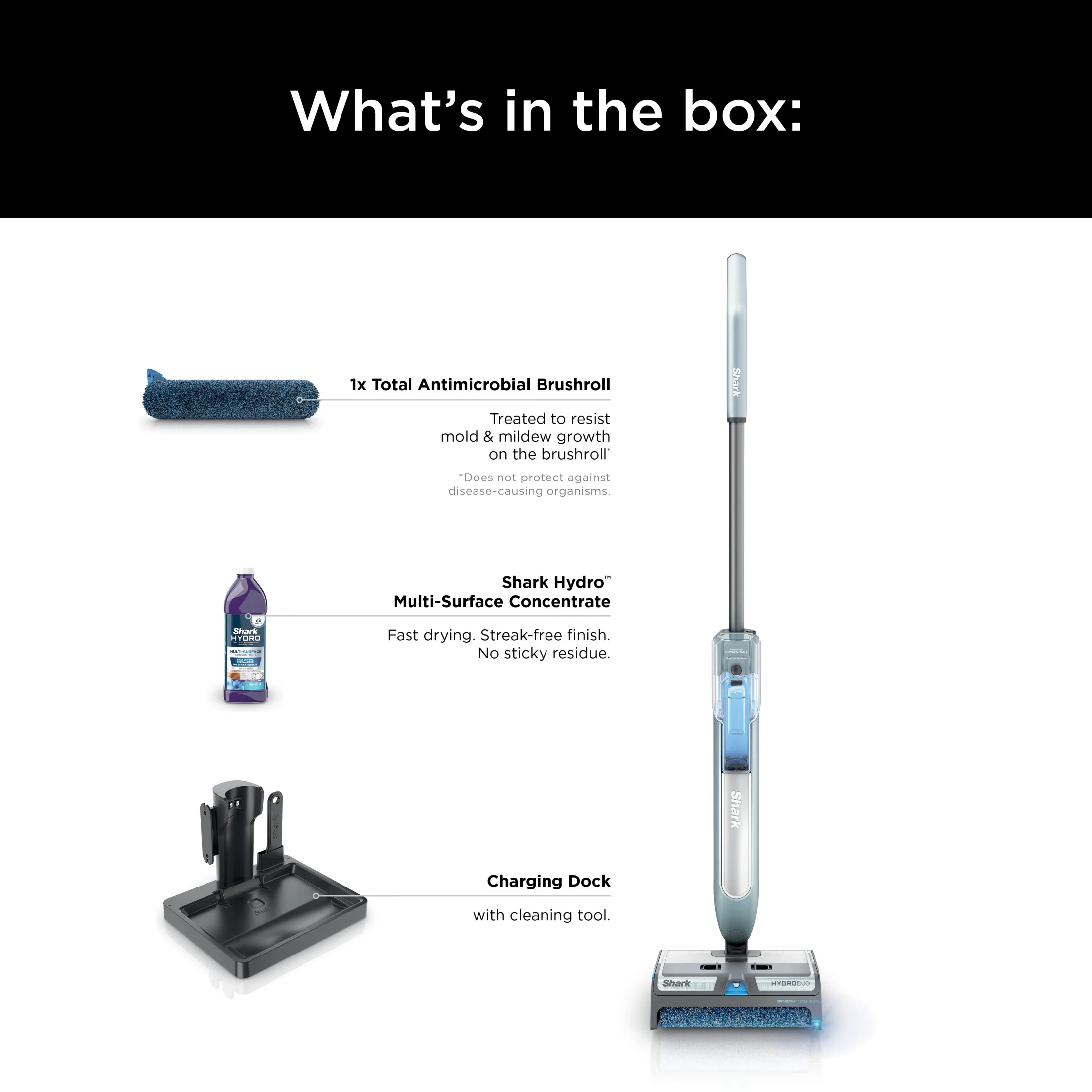 Shark? HydroDuo with Dirt-Reveal Technology, Cordless, Hard Floor Cleaning System, Wet & Dry Debris Pickup, Mop & Scrubs All at Once, Hardwood, Tile, Laminate Floors, WW200 - Image 12