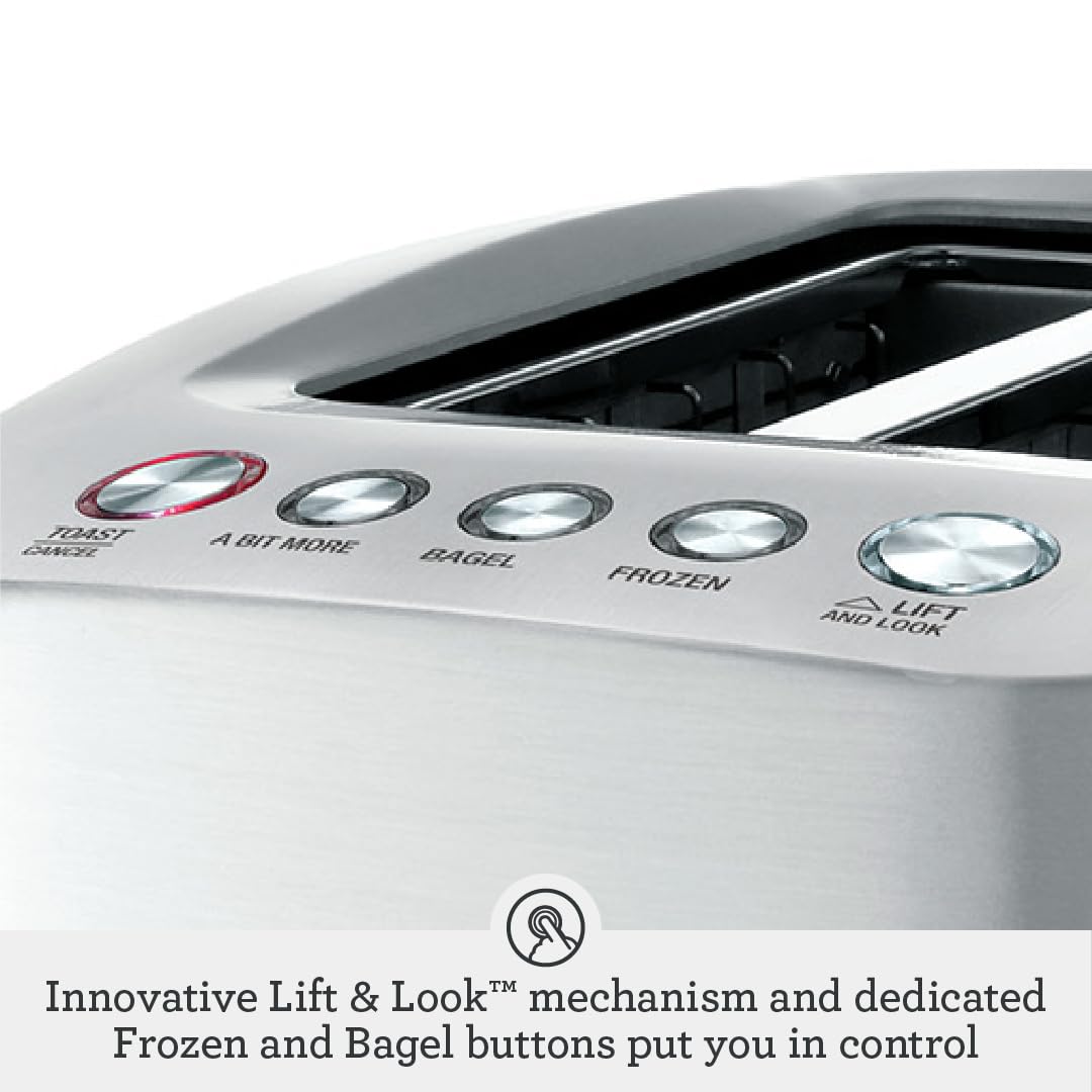 Breville Die-Cast Smart Toaster, 2-Slice, Brushed Stainless Steel