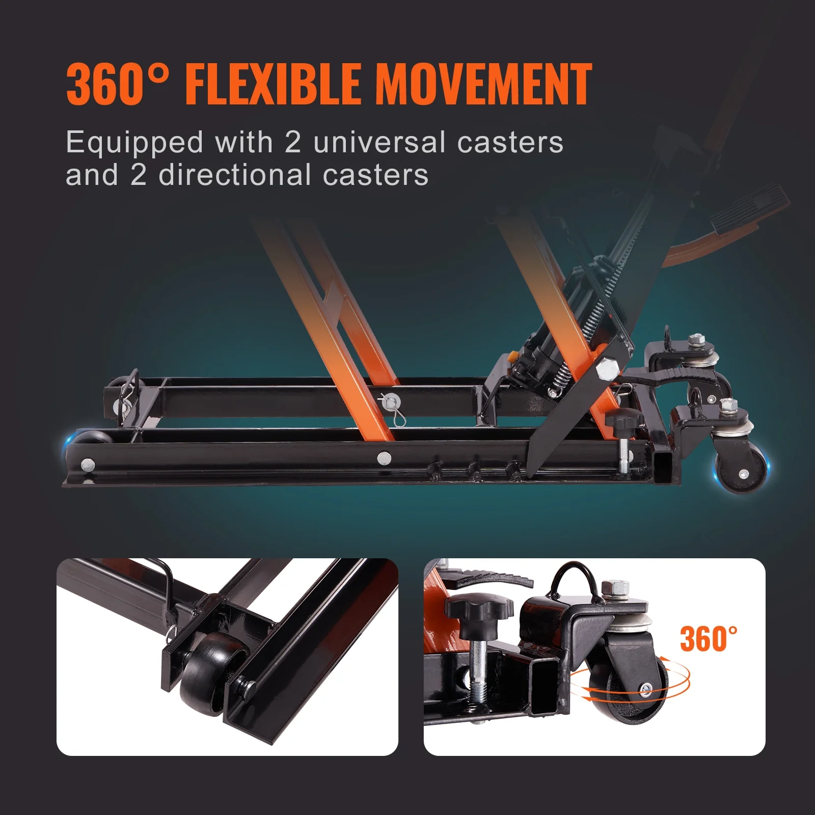 KFFKFF 1500 LB Hydraulic Motorcycle ATV Lift Jack Hydraulic Pump Hoist Jack ATV Dirt Bike Stand - Image 6