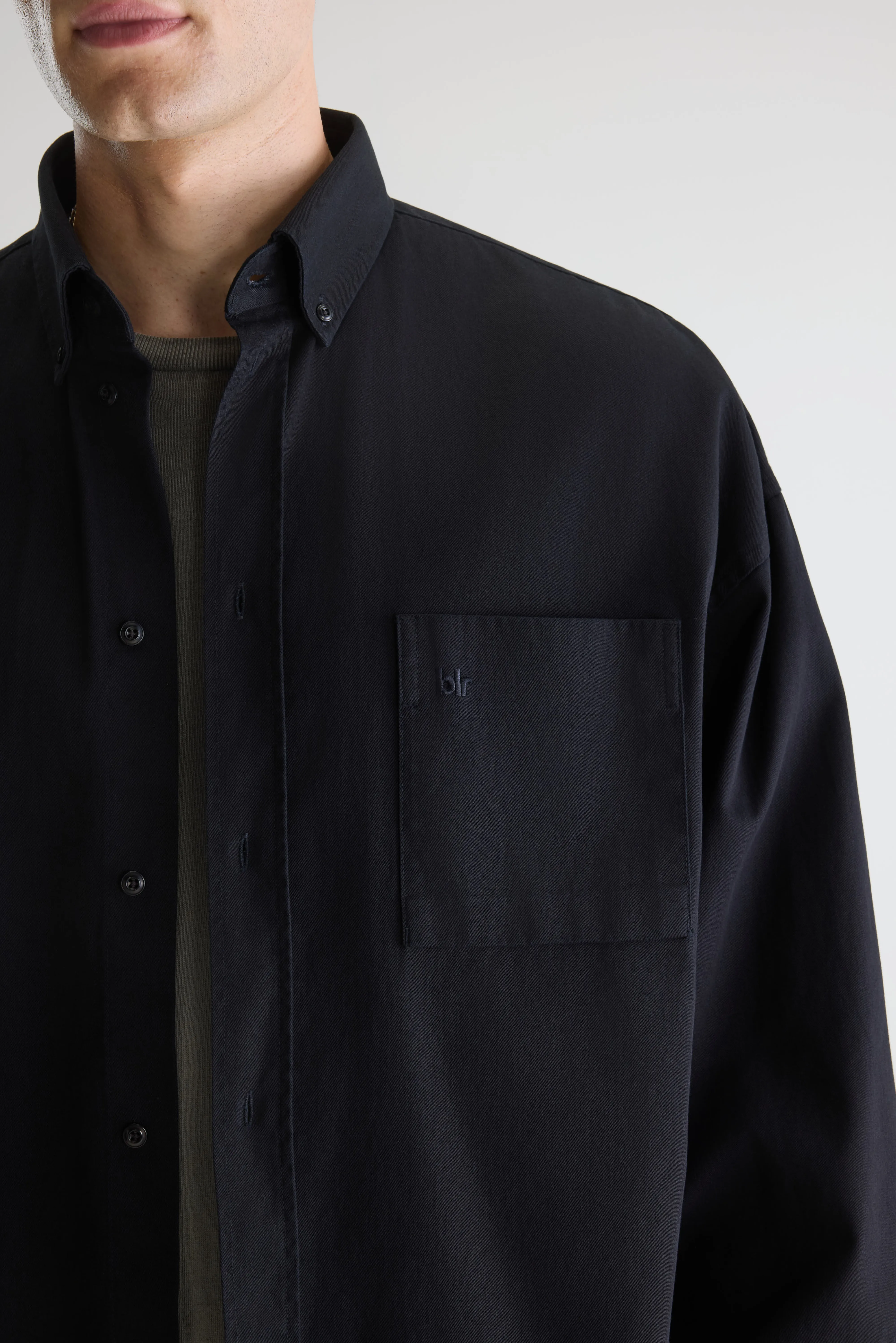 Bellerose Ficus heavyweight shirt (261 / M / BLACK)