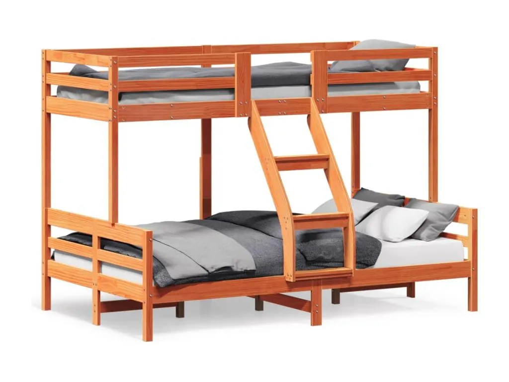 Alkifurniturees Litera de Alkifurniturees maciza de Alkifurniturees marrón cera 90x200/120x200 cm 31133XLVW