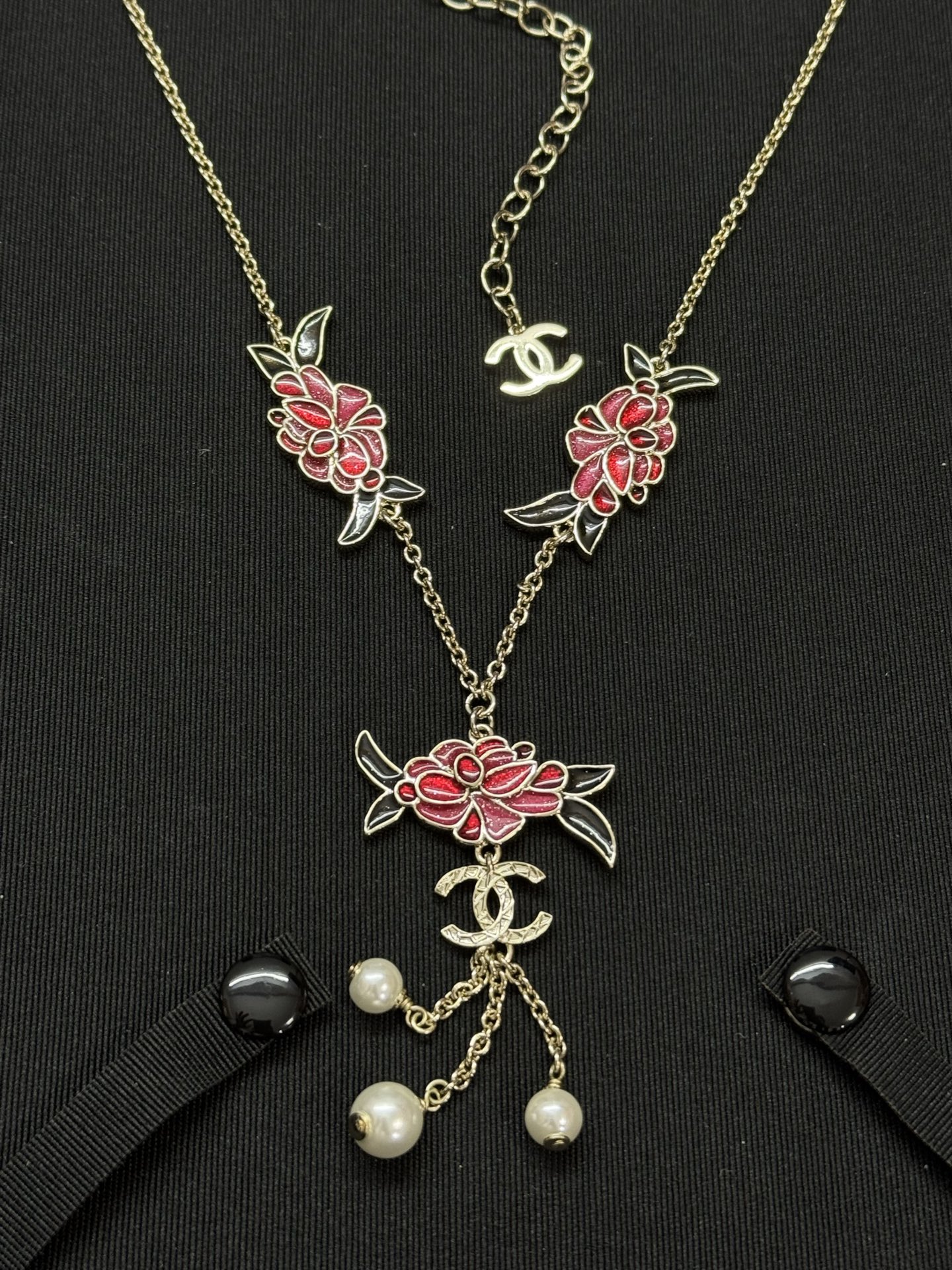 Chanel Flower Pearl Tassel Sweater Chain Necklace - Original Replica Club