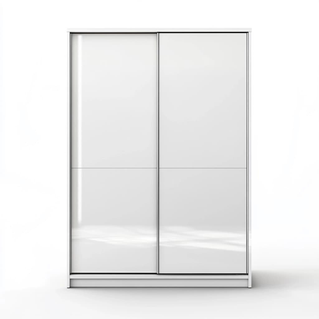 Armario de dormitorio con puertas correderas blanco madera MDF almacenamiento funcional 200x160x60cm moderno