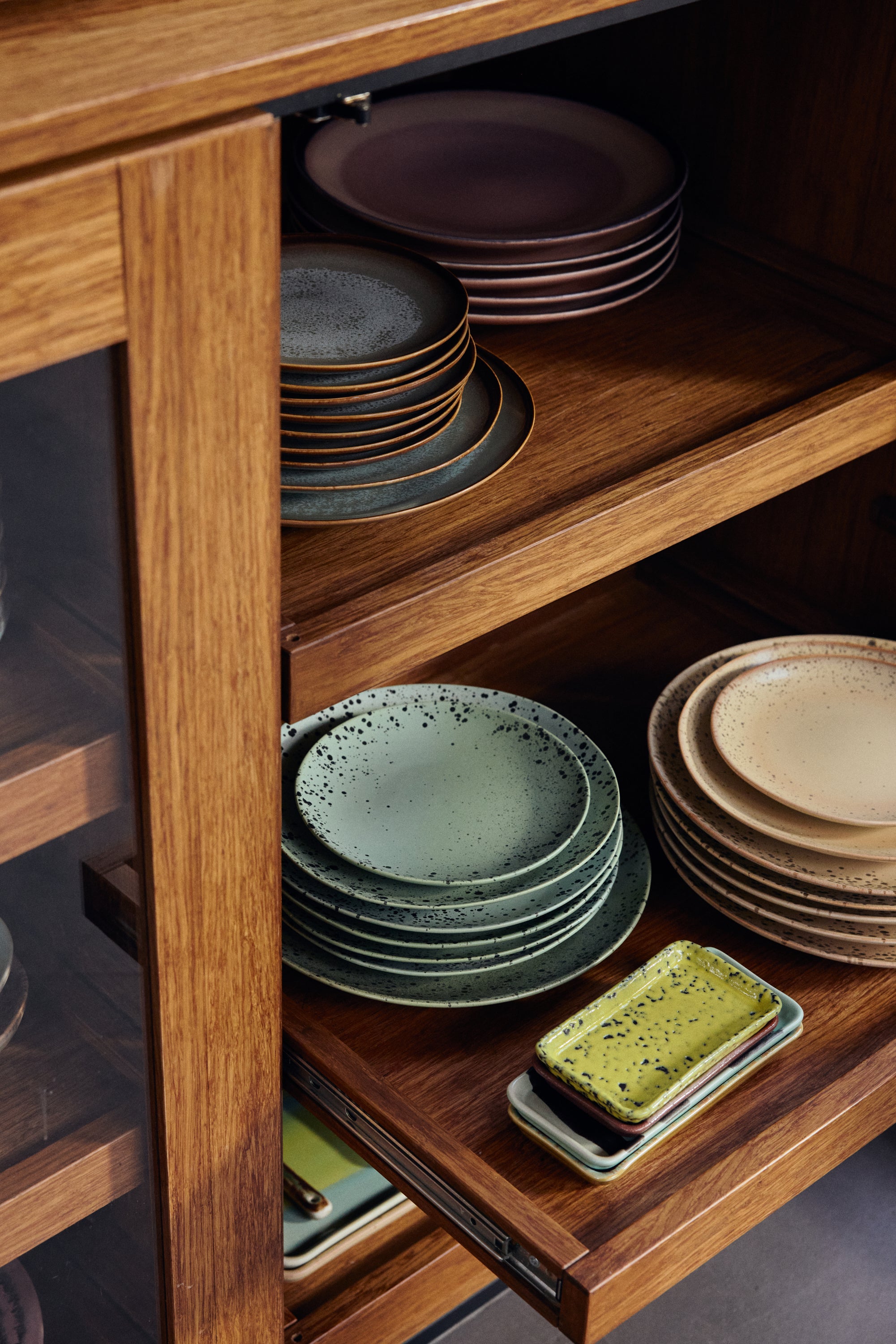 HKliving 70's Ceramics Dinerbord Ø 27,5 cm - Set van 2 - Fleck