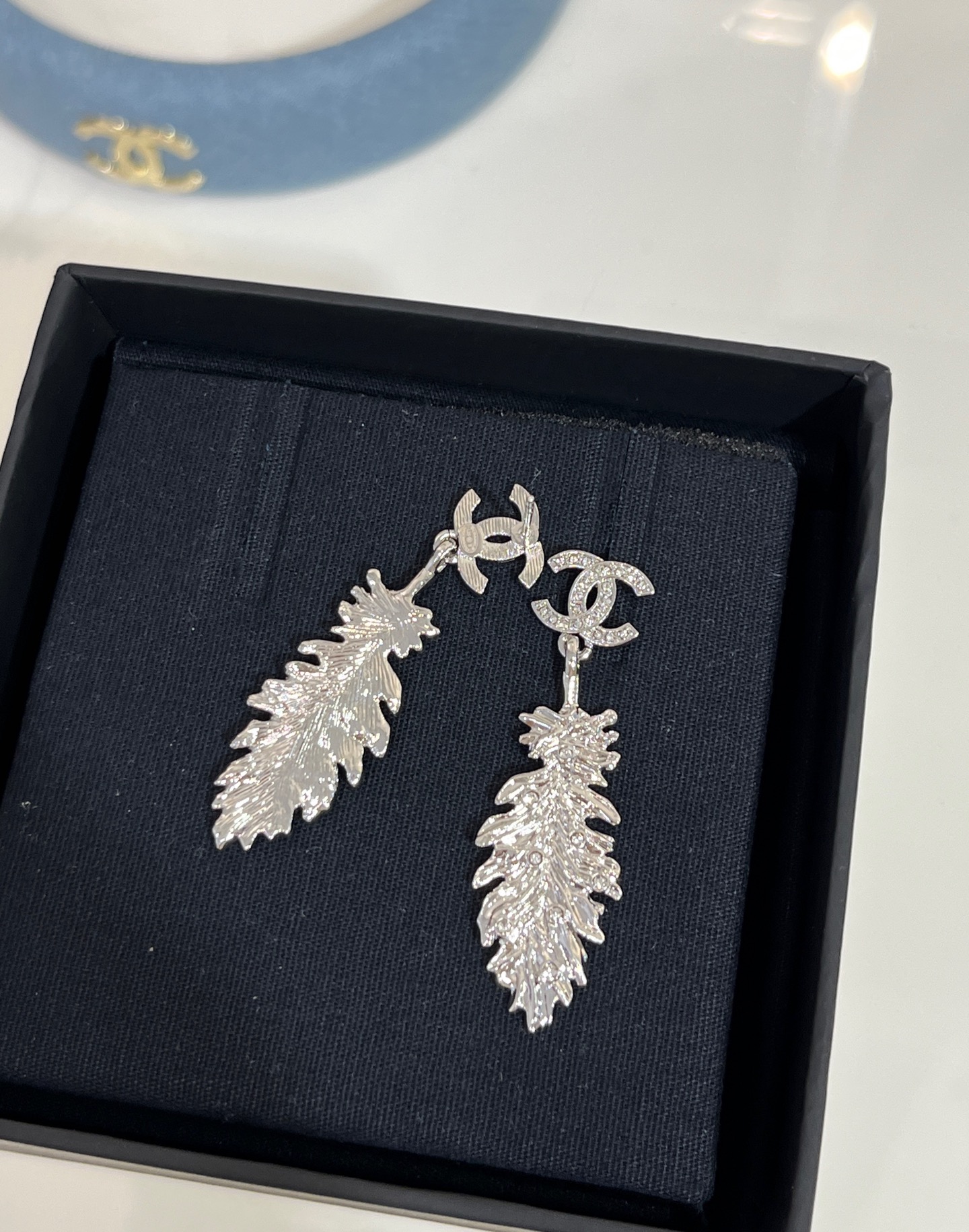 Chanel Coco Feather Dangle Earrings - Original Replica Club