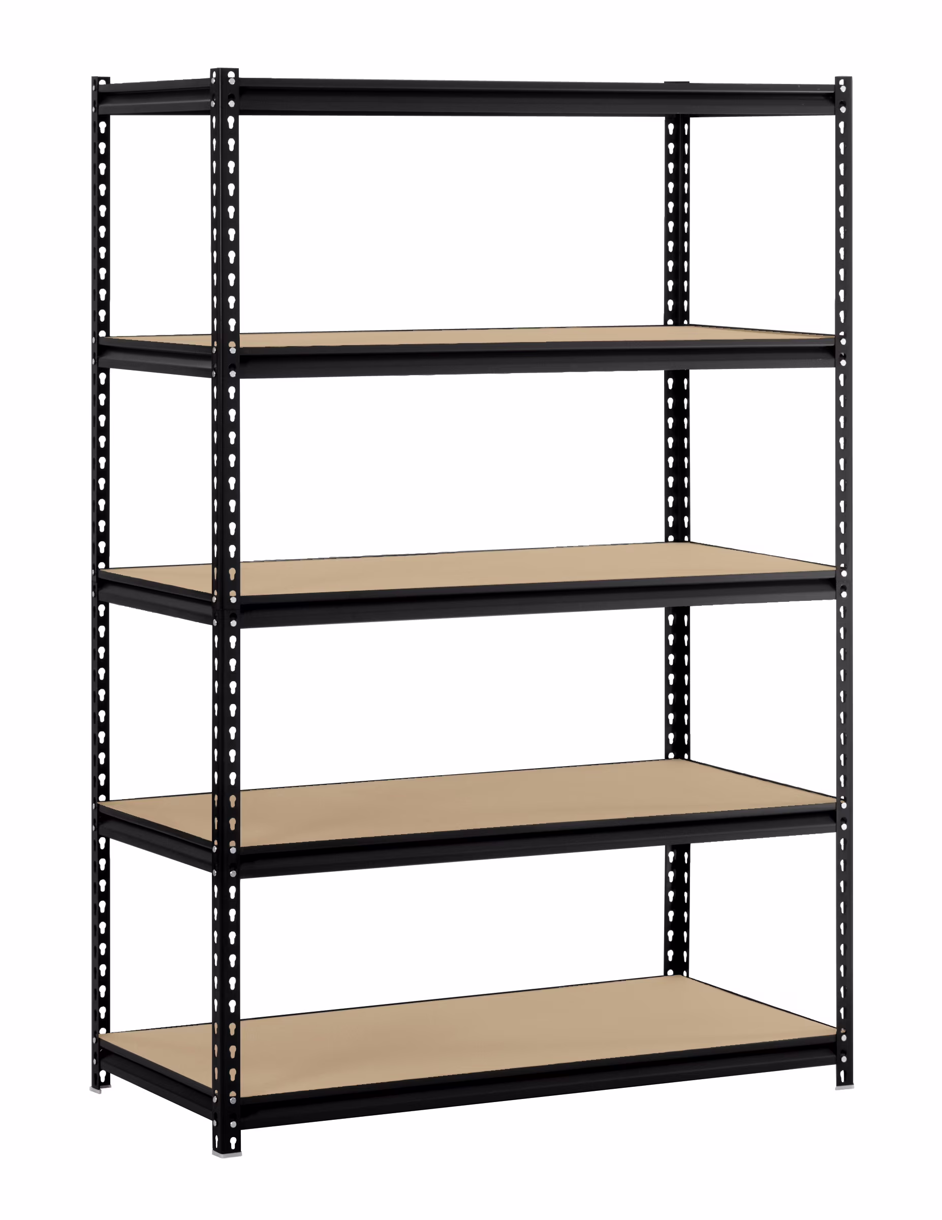 Muscle Rack 48"W x 24"D x 72"H 5-Shelf Steel Freestanding Shelving Unit; Black - image 1