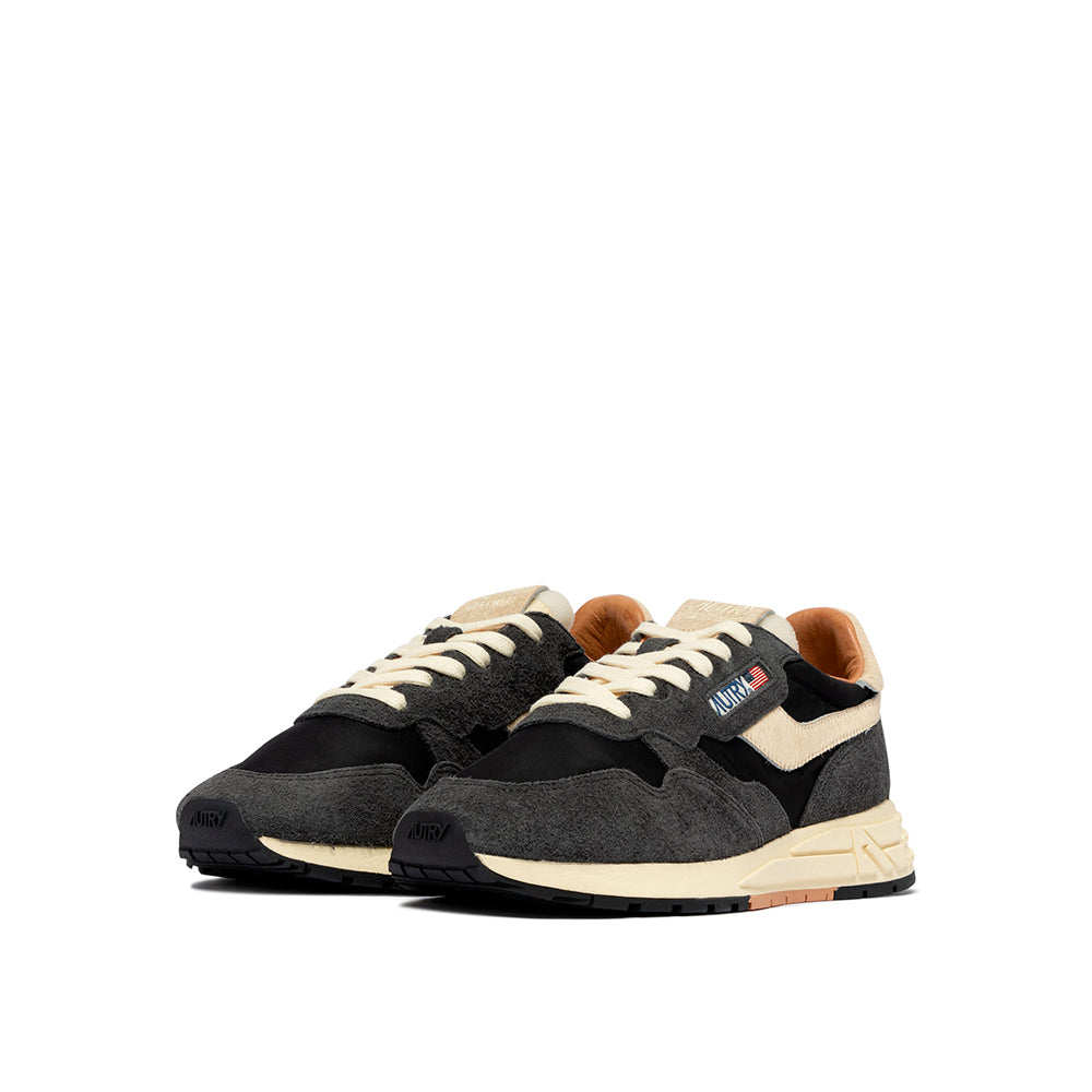 Autry - Baskets Reelwind Low Man Up04 - Noir Blanc Daim