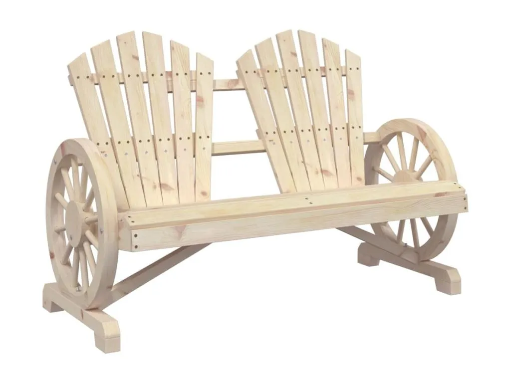 Sillón de jardín Quietena doble madera maciza de abeto
