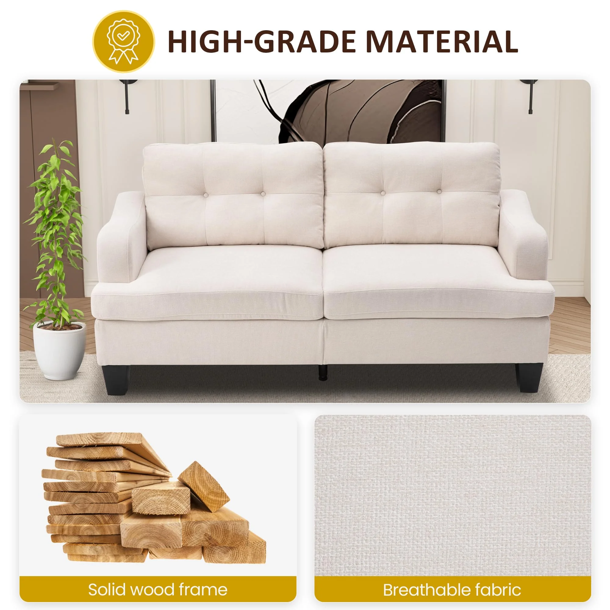 Royalcraft Swivel Nursery Glider Recliner, Comfy Upholstered Glider Chair with Lumbar Pillow and Footrest, Beige - Image 45