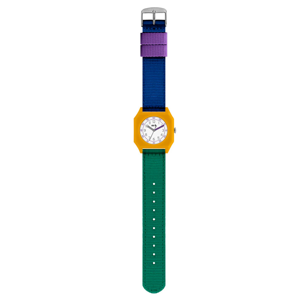 Mini Kyomo - Montre Banana Haven - Bleu, Vert & Jaune