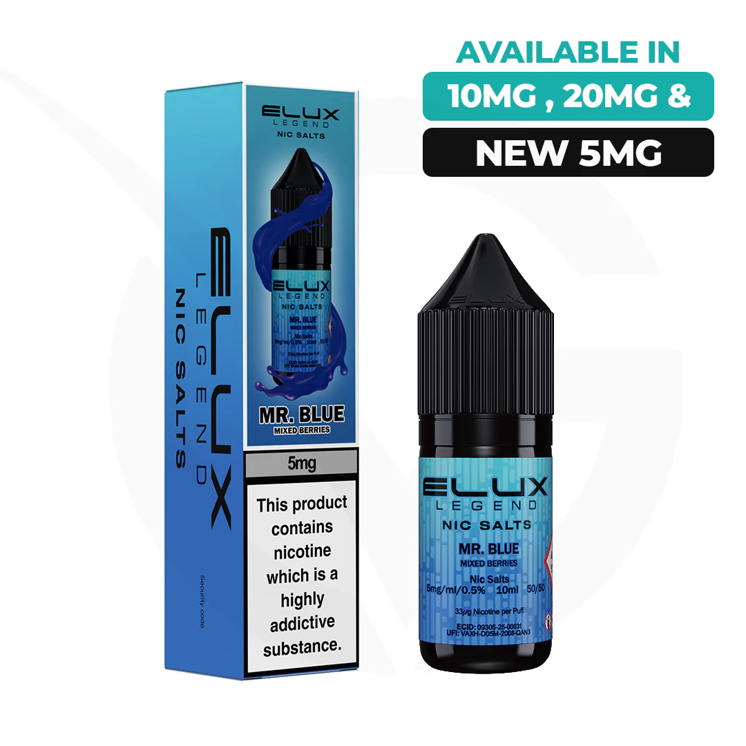 Mr Blue 10ml Nic Salt E-Liquid by Elux Legend