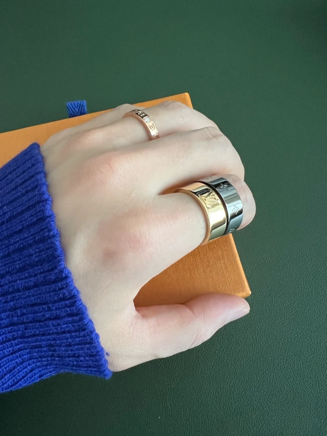 Louis Vuitton Unisex Wide Band Couple Ring - Original Replica Club