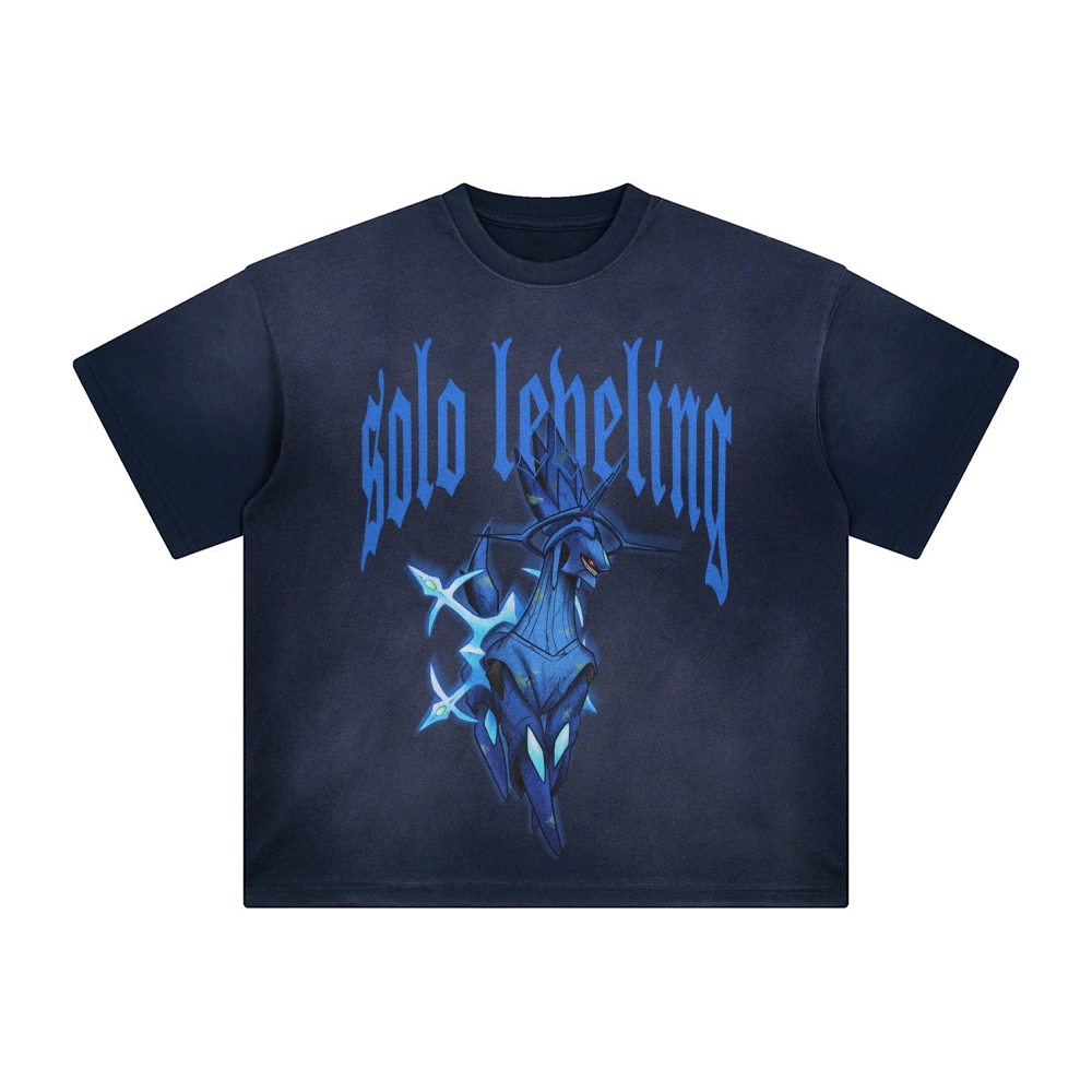 Unisex Anime Inspired Washed  Vintage T-Shirt