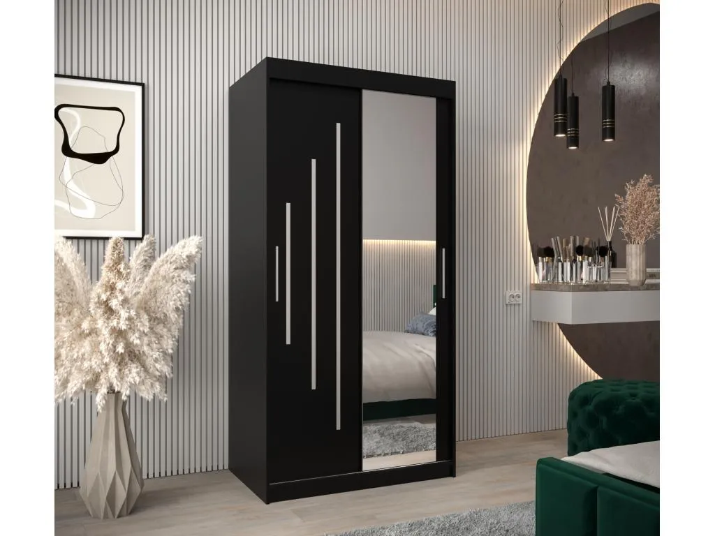 ARMARIO Decoesp 2 DE PUERTAS CORREDERAS 200/100/62 2 puertas (negro/negro) 49630IKEI