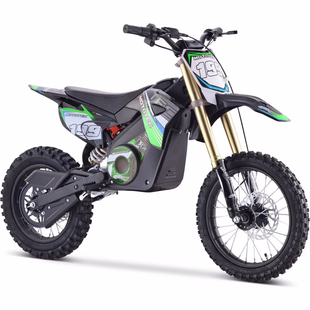 Mototec 48v Pro Electric Dirt Bike 1800w Lithium Green(Green)