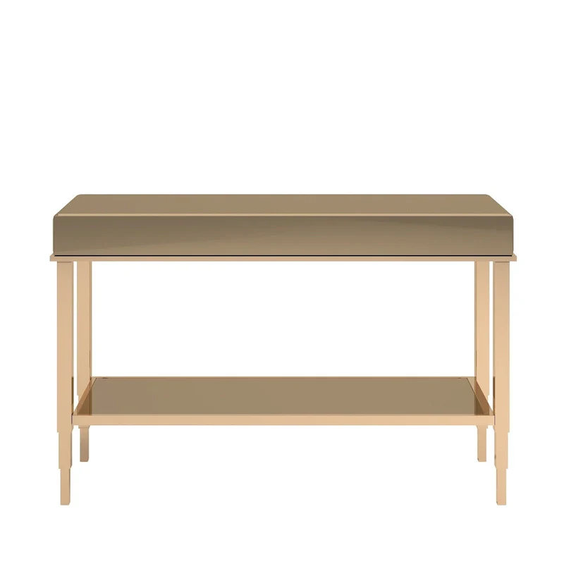 iNSPIRE Q Bold Camille Mirrored Console Table TV Stand with Drawer