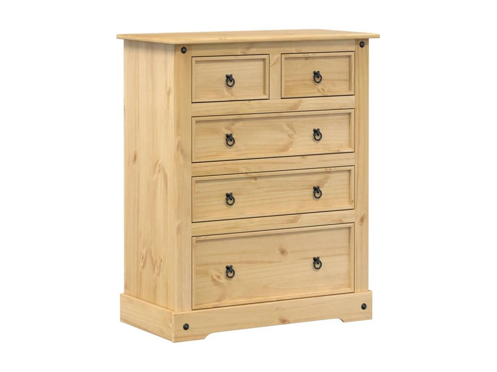 Cómoda Corona 92x48x114 cm madera maciza de pino
