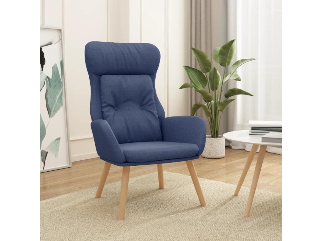 Sillón de relax de tela azul