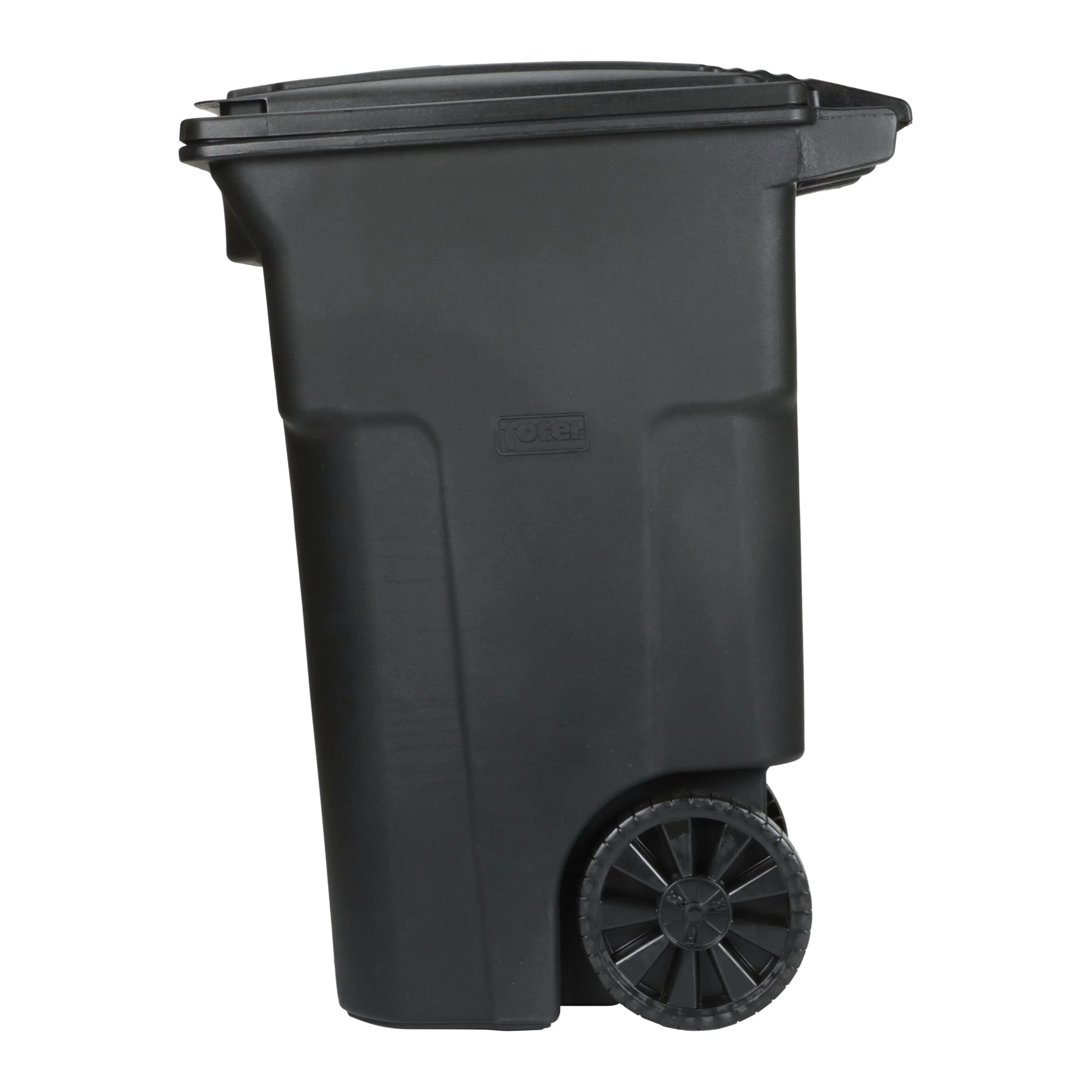 Toter 64 gallon black garbage can with wheels and lid - Image 5