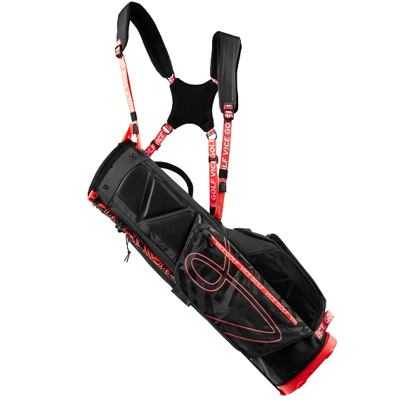 Vice Golf Smart Stand Bag Black/Neon Red - Image 5