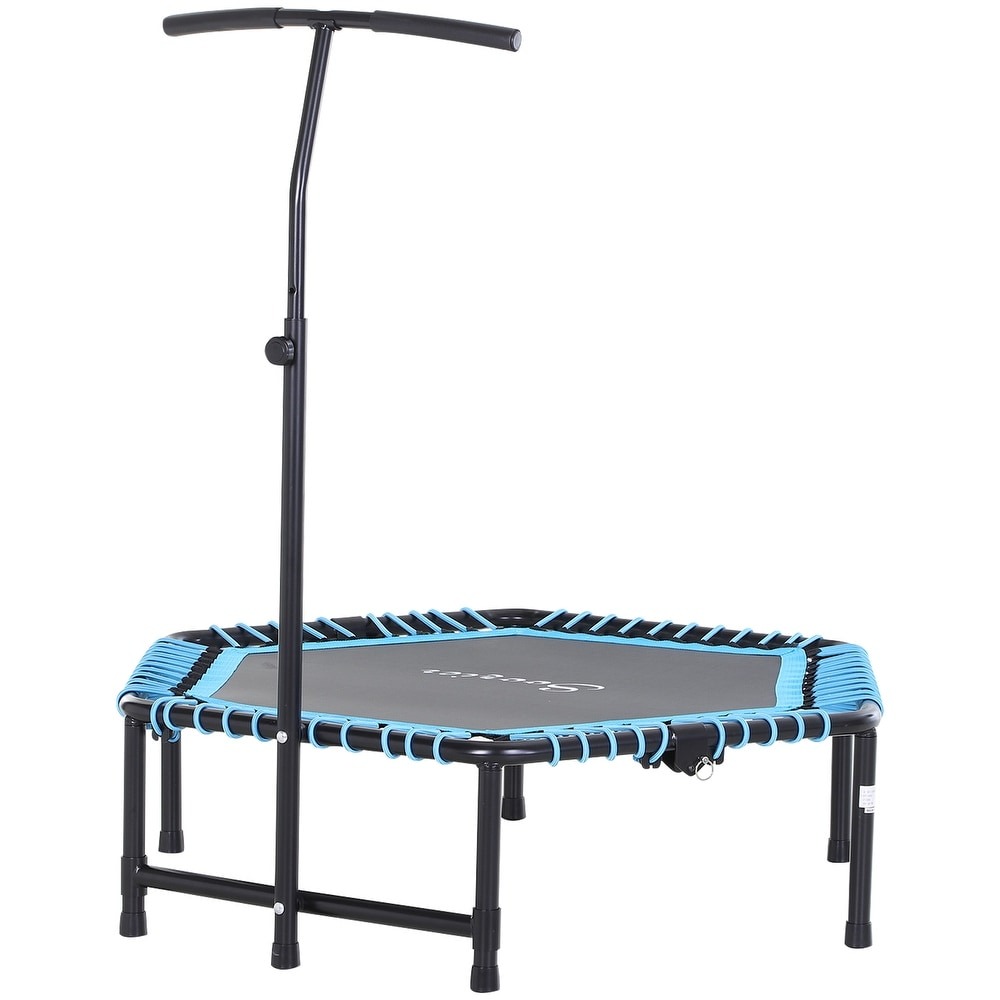 WAYFAIR Soozier Portable & Foldable Small Exercise Trampoline With 3-Level Adjustable T-Bar, Great For Adults Working Out