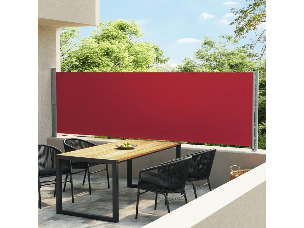 Toldo de terraza lateral retráctil 140x600 cm Rojo
