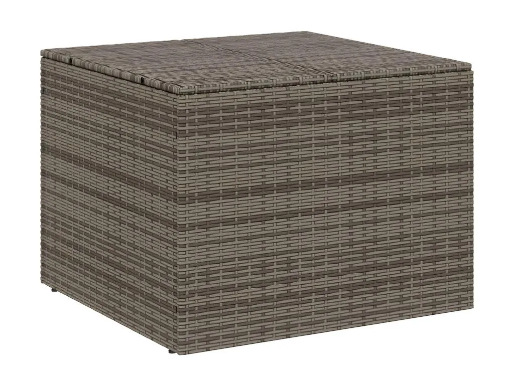 Caja de almacenaje de jardín ratán sintético gris 291l maa3116443