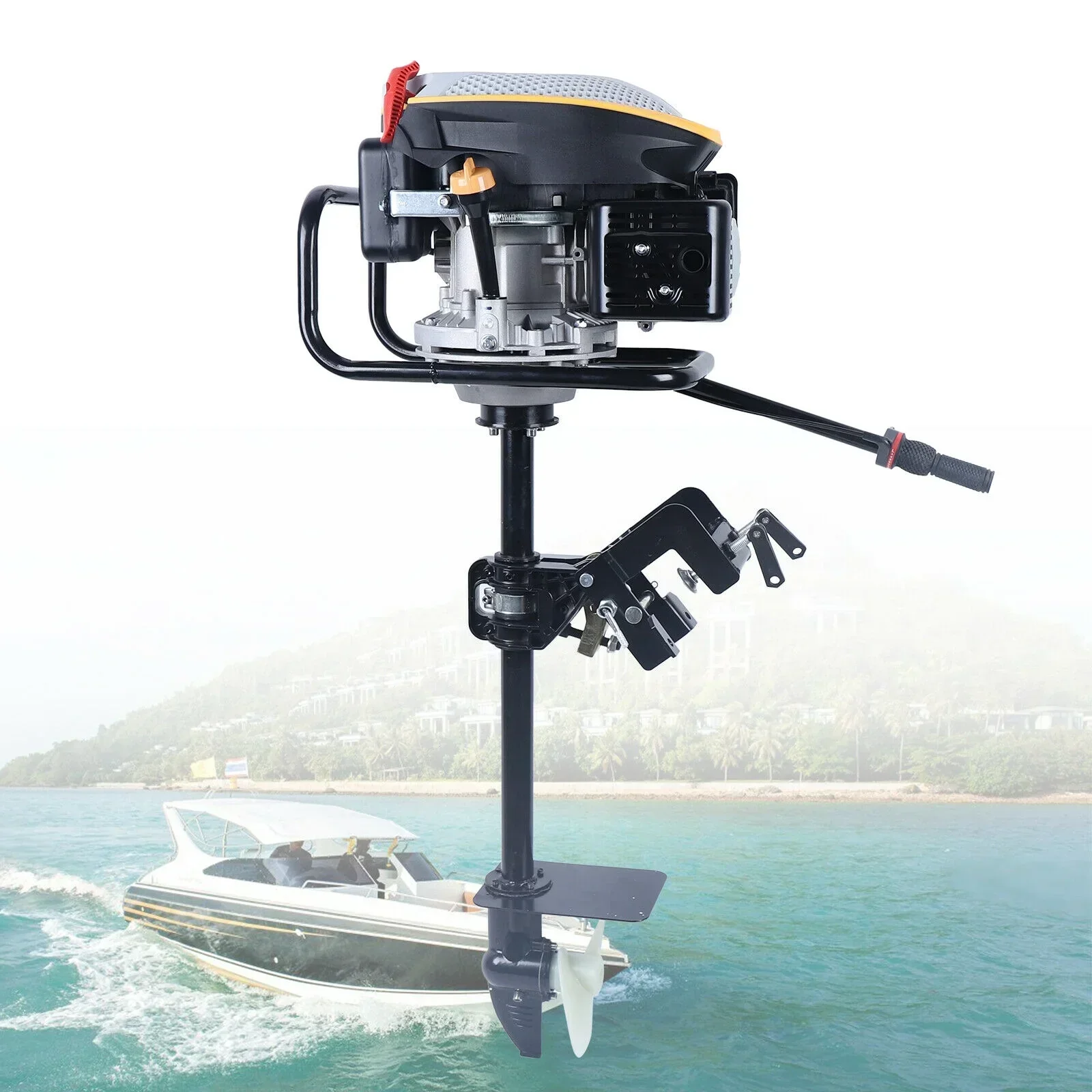 4-Stroke 3.2KW Outboard Boat Motor Engine With Air Cooling System - Image 4 4-Stroke 3.2KW Outboard Boat Motor Engine With Air Cooling System - Image 4