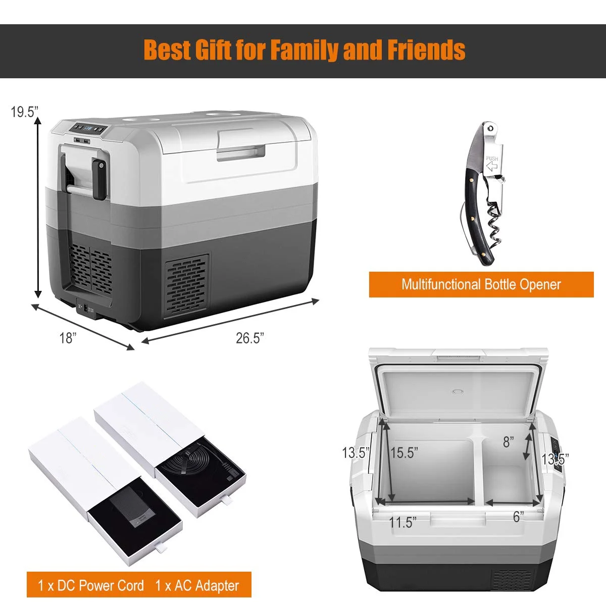 58 Quart Portable Electric Camping Car Cooler - Image 6