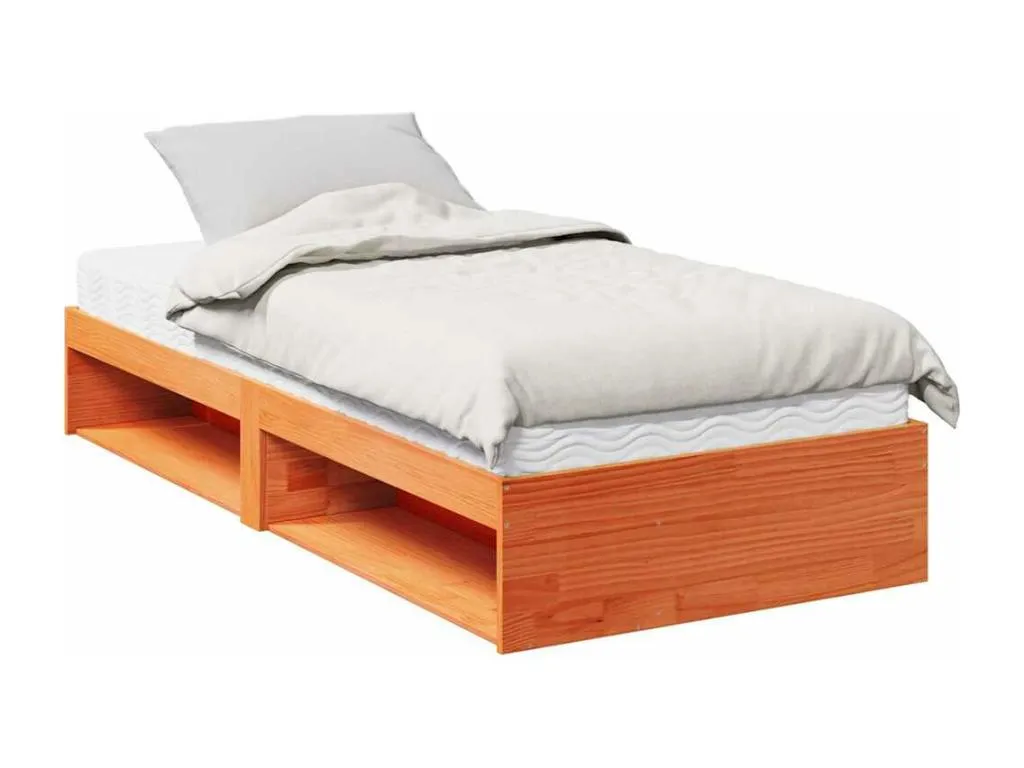 Sofá cama sin colchón Decounico maciza Decounico marrón cera 90x190 cm