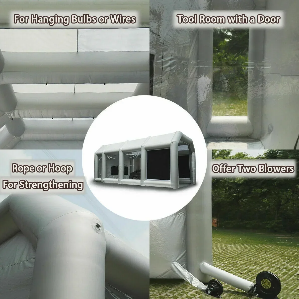 Inflatable Spray Paint Booth Tent 28X15X10FT With Two Blowers - 950W+280or380W - Image 7 Inflatable Spray Paint Booth Tent 28X15X10FT With Two Blowers - 950W+280or380W - Image 7