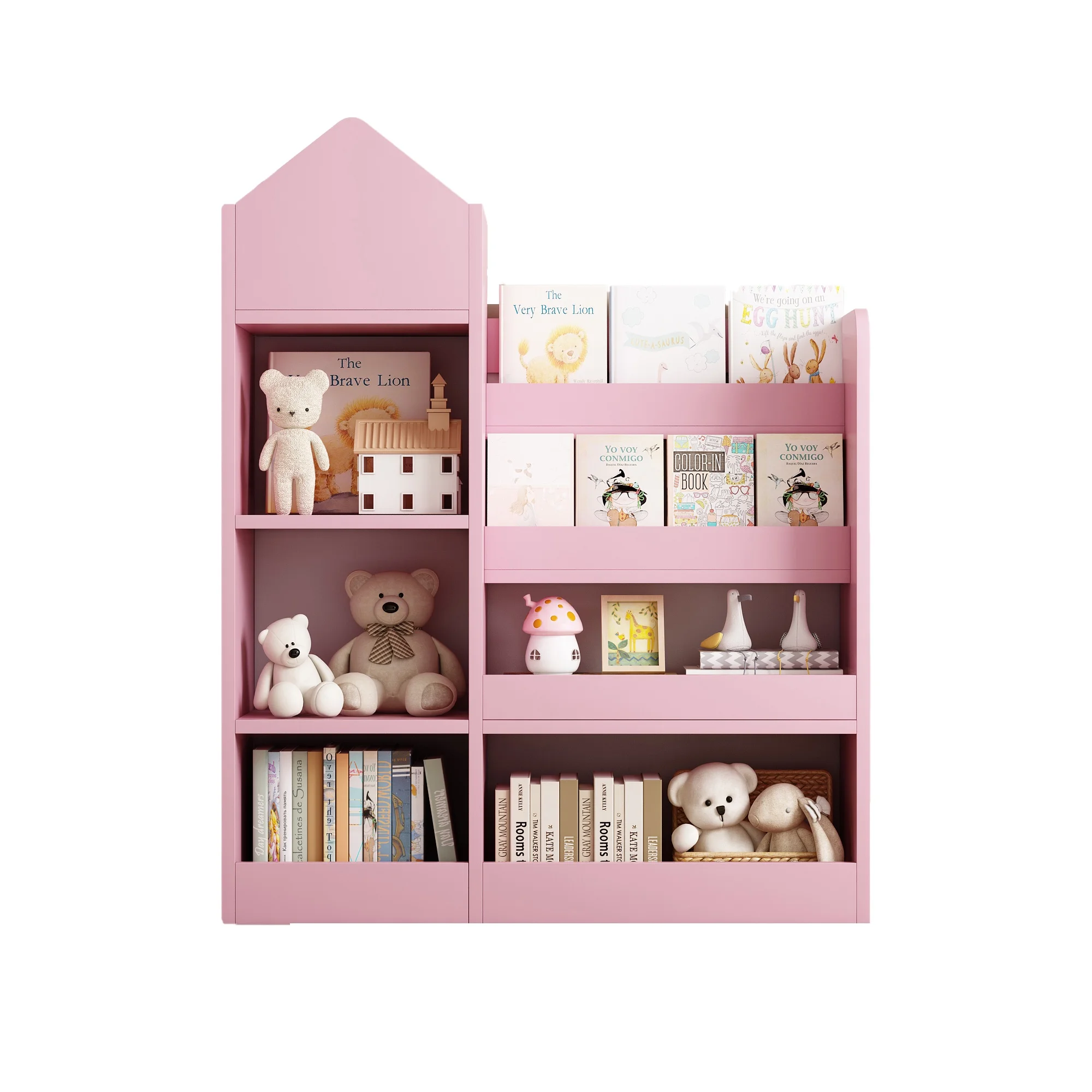 PAPROOS Kids Bookshelf, Wooden Kids Bookcase with Toy Storage Organizer Cabinet, Children Multi Shelf Cubby for Classroom, Kids Bedroom, Nursery, Wood - Image 18