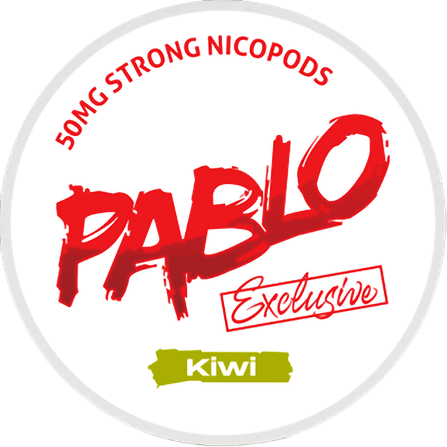 Pablo Kiwi 30mg nicotine pouches — Slim can with 20 super strong kiwi moist pouches
