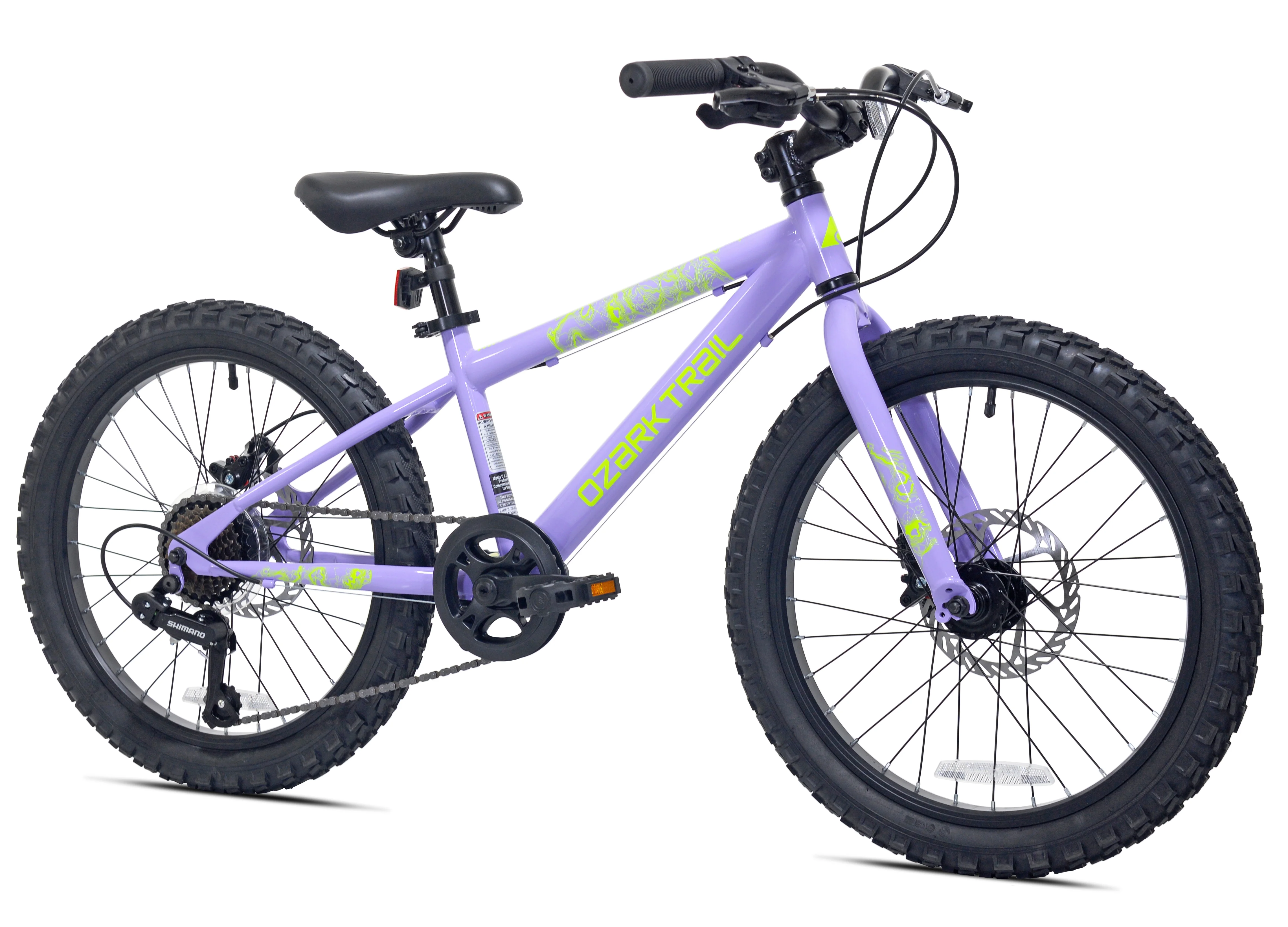 20" Ozark Trail Vibe Mountain Bicycle, 7 Speed, Fits Rider 3'11"-4'4", Purple, Teen, Unisex - Image 7
