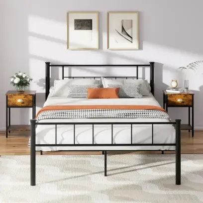 Futzca Bed Frame Featuring Headboard and Footboard
