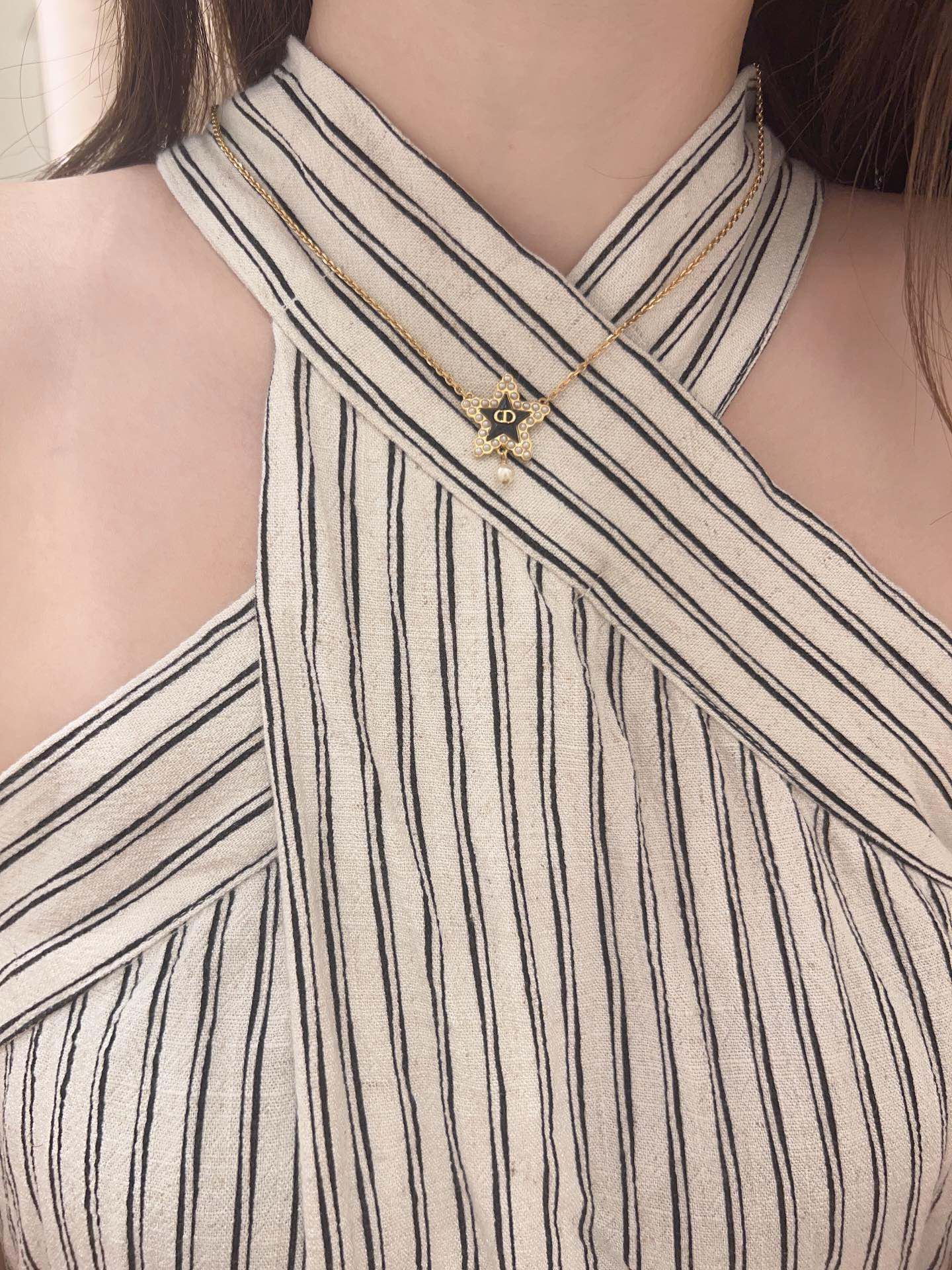Dior Black Star Pendant Necklace - Original Replica Club